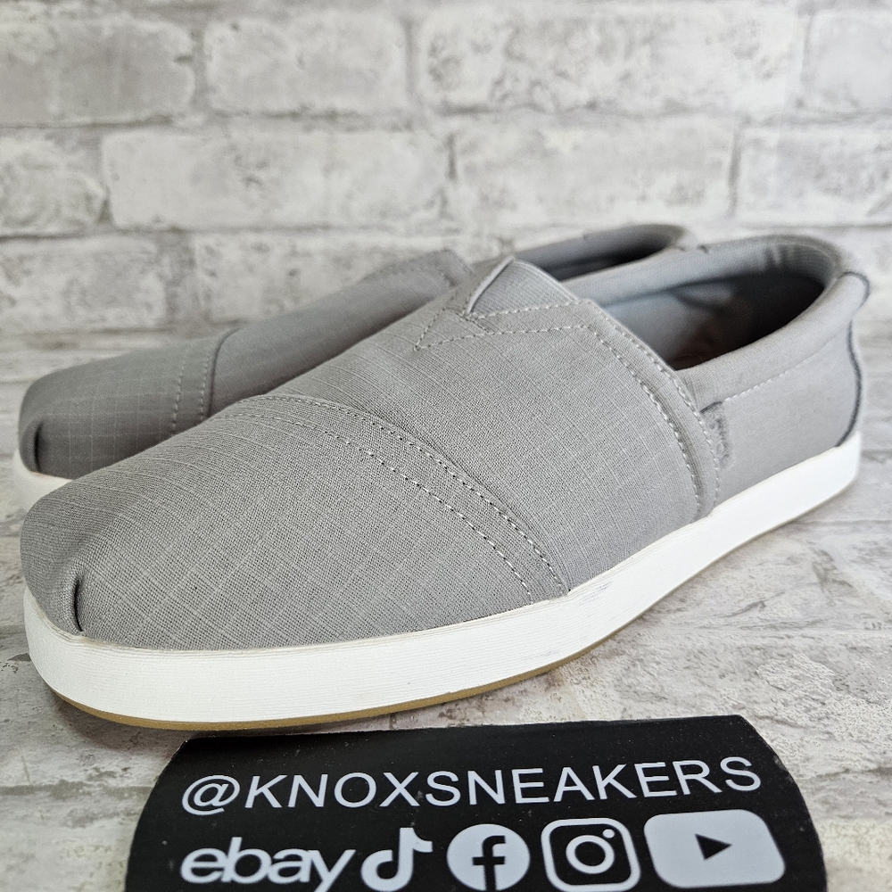 TOMS Slip On Loafer Grey Textile/ Leather Men's Size 9